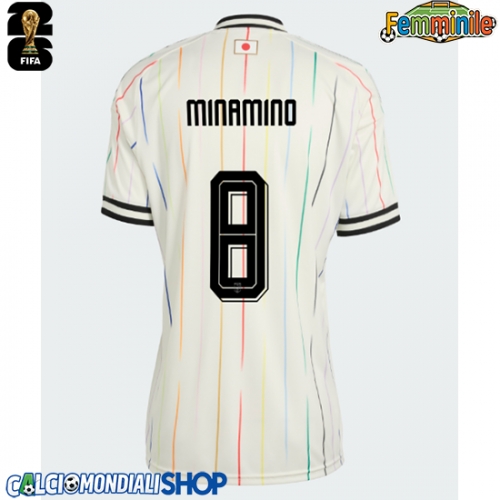 Maglie da calcio Giappone Takumi Minamino #8 Seconda Maglia Femminile Mondiali 2026  Manica Corta
